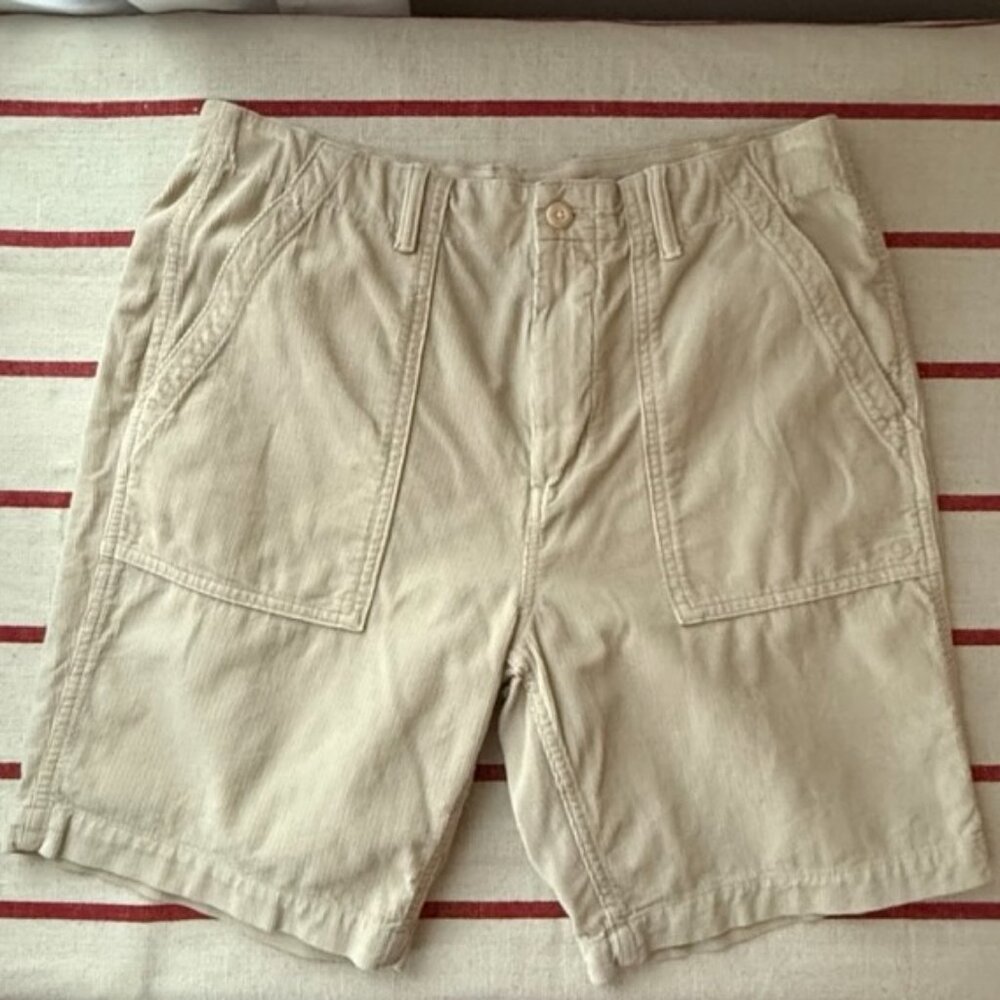 Outerknown Seventyseven Cord Utility Shorts - Size 32 - Cream